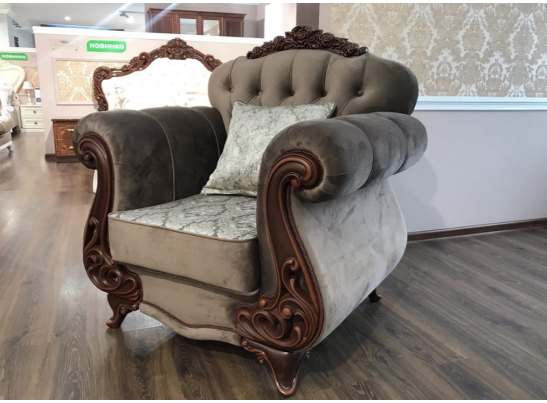 Кресло Афина, декор караваджо в Кургане