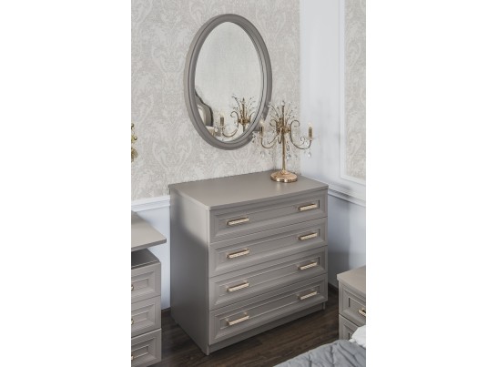 Зеркало МОККО ППУ для комода, серый камень