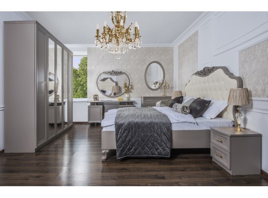 Спальня МОККО 5-ств 1,8 серый камень