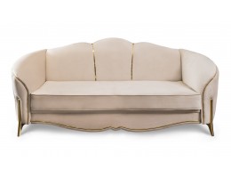 Диван Лара 3х местный, бежевый золото