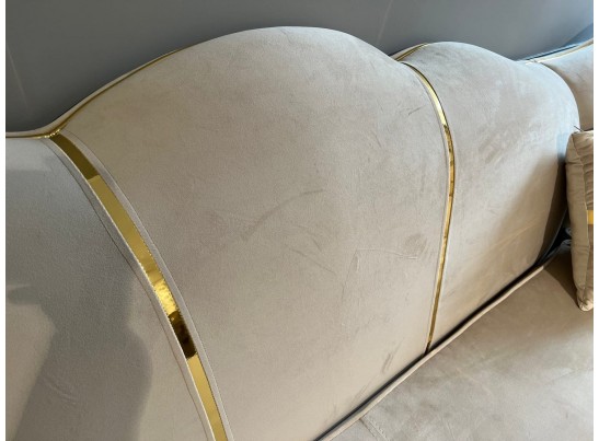 Диван Лара угловой 2-У-1, бежевый золото в Кургане