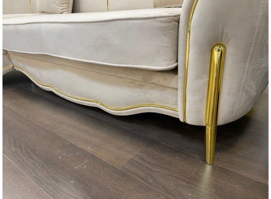 Диван Лара угловой 2-У-1, бежевый золото в Кургане