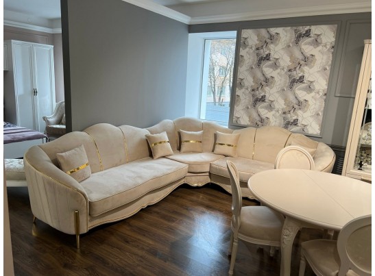 Диван Лара угловой 3-У-2, бежевый золото в Кургане