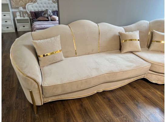 Диван Лара угловой 3-У-2, бежевый золото в Кургане