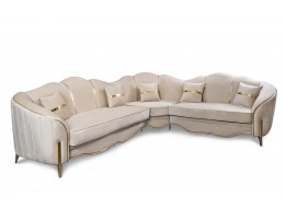 Диван Лара угловой 3-У-2, бежевый золото