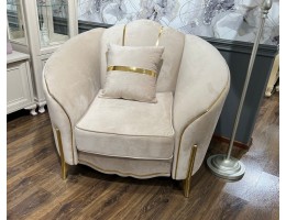 Кресло Лара, бежевый золото