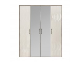 Шкаф GRAVITA 4-х ств зеркалами, Белый глянец