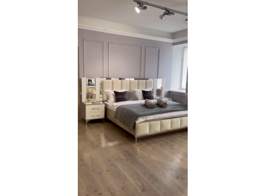 Спальня "Gravita" 4-х ств. шкаф с зеркалами, Белый глянец в Кургане