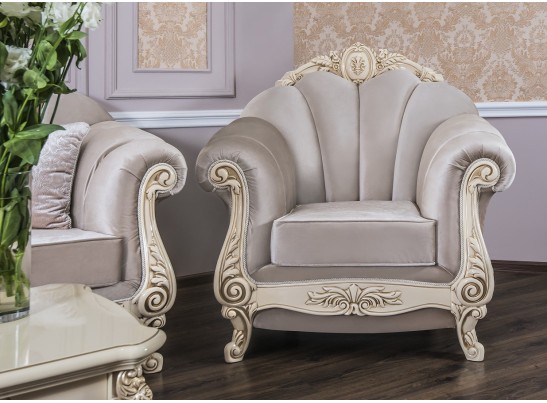 Комплект мягкой мебели МАРСЕЛЛА, крем глянец в Кургане