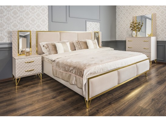 Кровать LARA 160X200см, бежевый глянец в Кургане