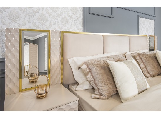 Кровать LARA 160X200см, бежевый глянец в Кургане