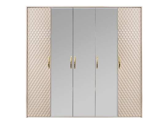Шкаф LARA 5-дверный, бежевый глянец в Кургане