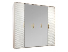 Шкаф LARA 5-дверный, белый глянец