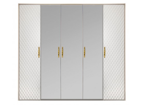 Шкаф LARA 5-дверный, белый глянец в Кургане