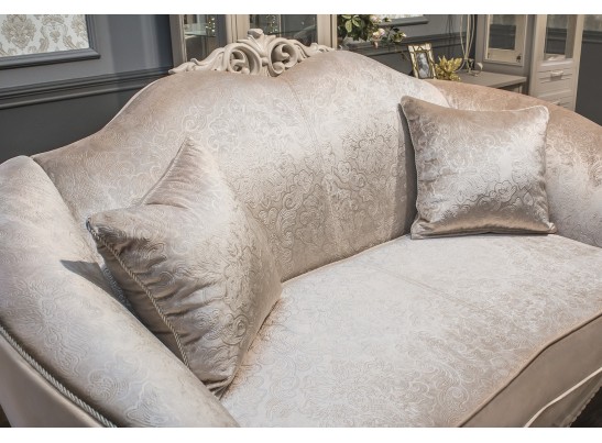 Диван Мокко 2х местный, бежевый без раскладного механизма в Кургане