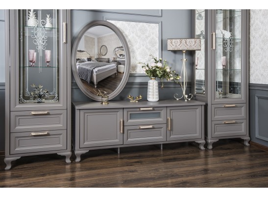 Витрина 1-ств МОККО, серый камень в Кургане