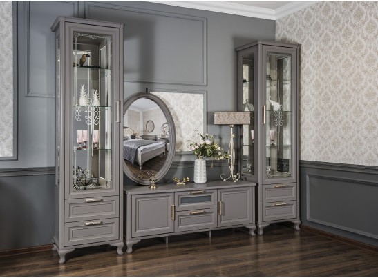 Витрина 1-ств МОККО, серый камень в Кургане