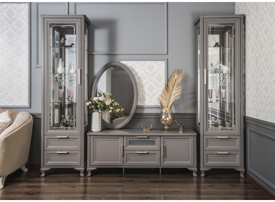 Гостиная МОККО 1+ТВ+1, серый камень в Кургане