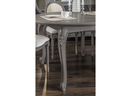 Стол раскладной круглый МОККО, серый камень в Кургане