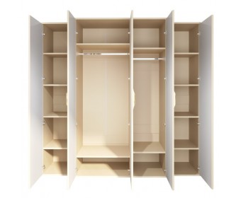 Шкаф 5-ти дверный ЗАМИРА, бежевый