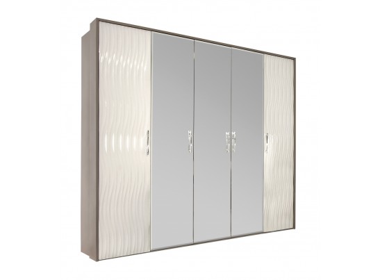 Шкаф GRAVITA 5-х ств зеркалами, Белый глянец в Кургане