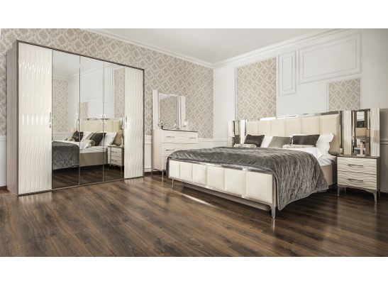 Шкаф GRAVITA 5-х ств зеркалами, Белый глянец в Кургане