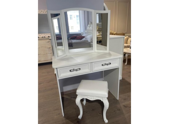 Зеркало трельяж для туалетного столика Мишель, белый