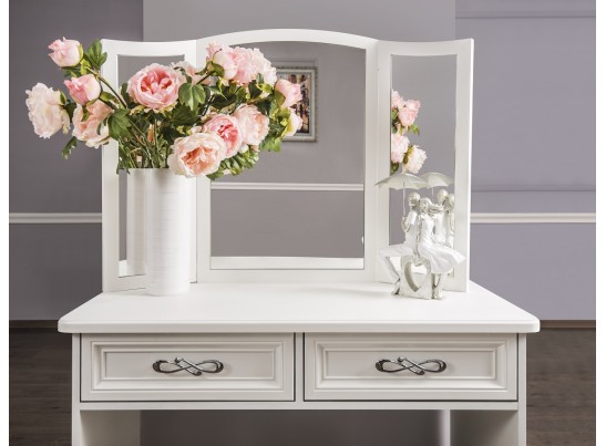 Зеркало трельяж для туалетного столика Мишель, белый