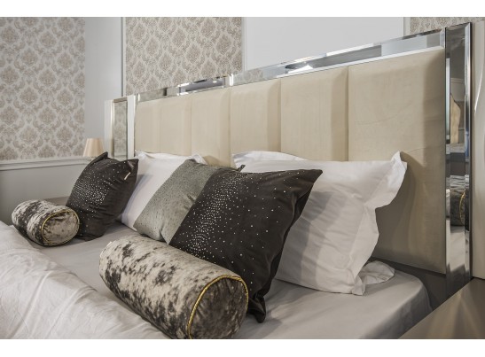 Спальня "Gravita" 5-и ств. шкаф с зеркалами, Белый глянец в Кургане