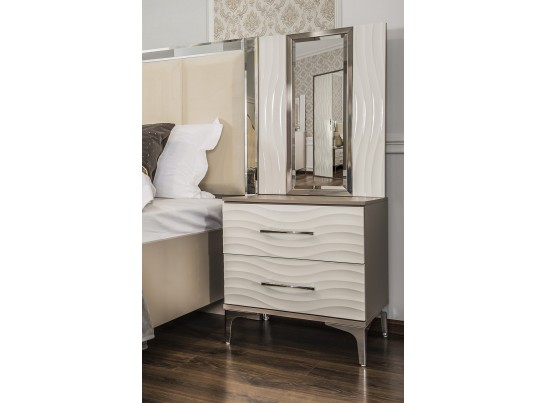 Спальня "Gravita" 5-и ств. шкаф с зеркалами, Белый глянец в Кургане