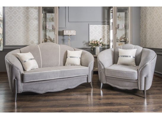 Диван без раскладного механизма GRAVITA 2Х местный, серый серебро в Кургане