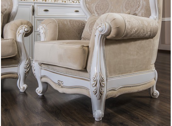 Кресло Натали, белый глянец в Кургане