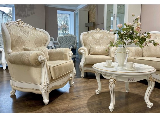 Комплект мягкой мебели Натали, белый глянец в Кургане