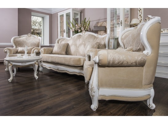 Комплект мягкой мебели Натали, белый глянец в Кургане