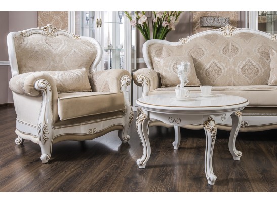 Комплект мягкой мебели Натали, белый глянец в Кургане