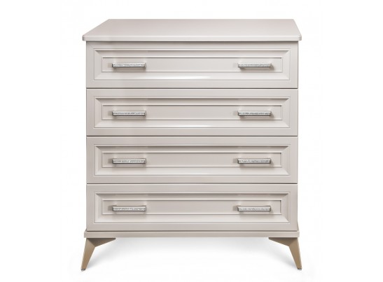 Комод НОННА, комод 4 ящика, мокко глянец в Кургане