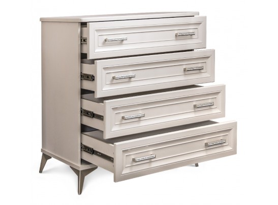 Комод НОННА, комод 4 ящика, мокко глянец в Кургане