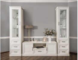 Гостиная Мишель 1+1, белая матовая