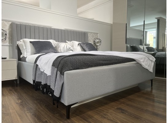 Кровать Стелла 160x200 см светло серый камень