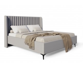Кровать Стелла 160x200 см светло серый камень