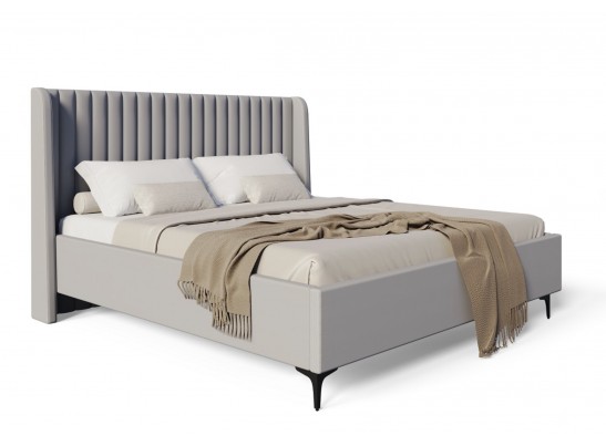 Кровать Стелла 160x200 см светло серый камень