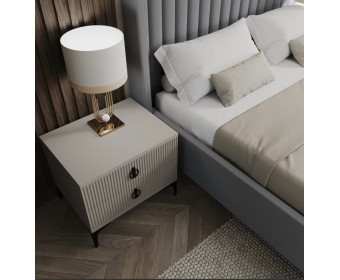 Тумба Стелла светло серый камень