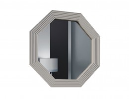 Зеркало Стелла светло серый камень