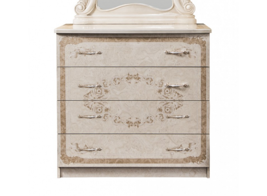 Комод 4 ящика из коллекции Патрисия крем глянец