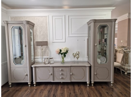 Тумба ТВ Лали серый камень в Кургане