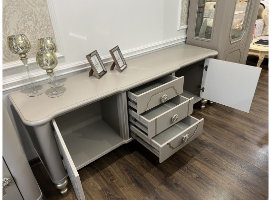 Тумба ТВ Лали серый камень в Кургане