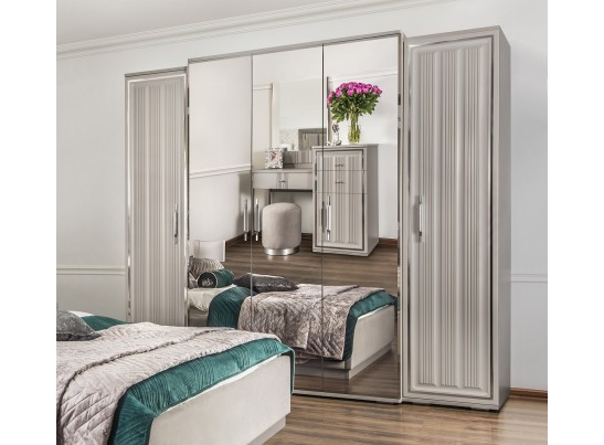 Шкаф Замира 5-дверный серый камень в Кургане