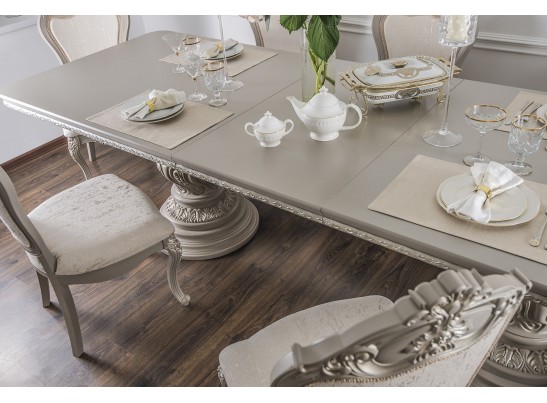 Стол Лали прямоугольный серый камень в Кургане