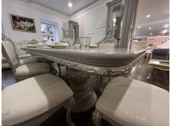 Стол Лали прямоугольный серый камень в Кургане