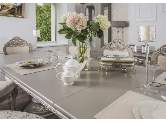 Стол Лали прямоугольный серый камень в Кургане